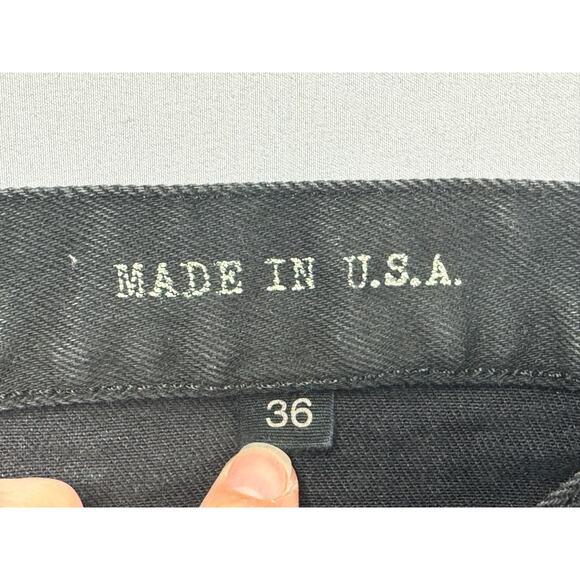 John Varvatos USA Men's Bowery Slim Straight Black Denim Jeans - Size 36 (34x32) - Picture 5 of 7